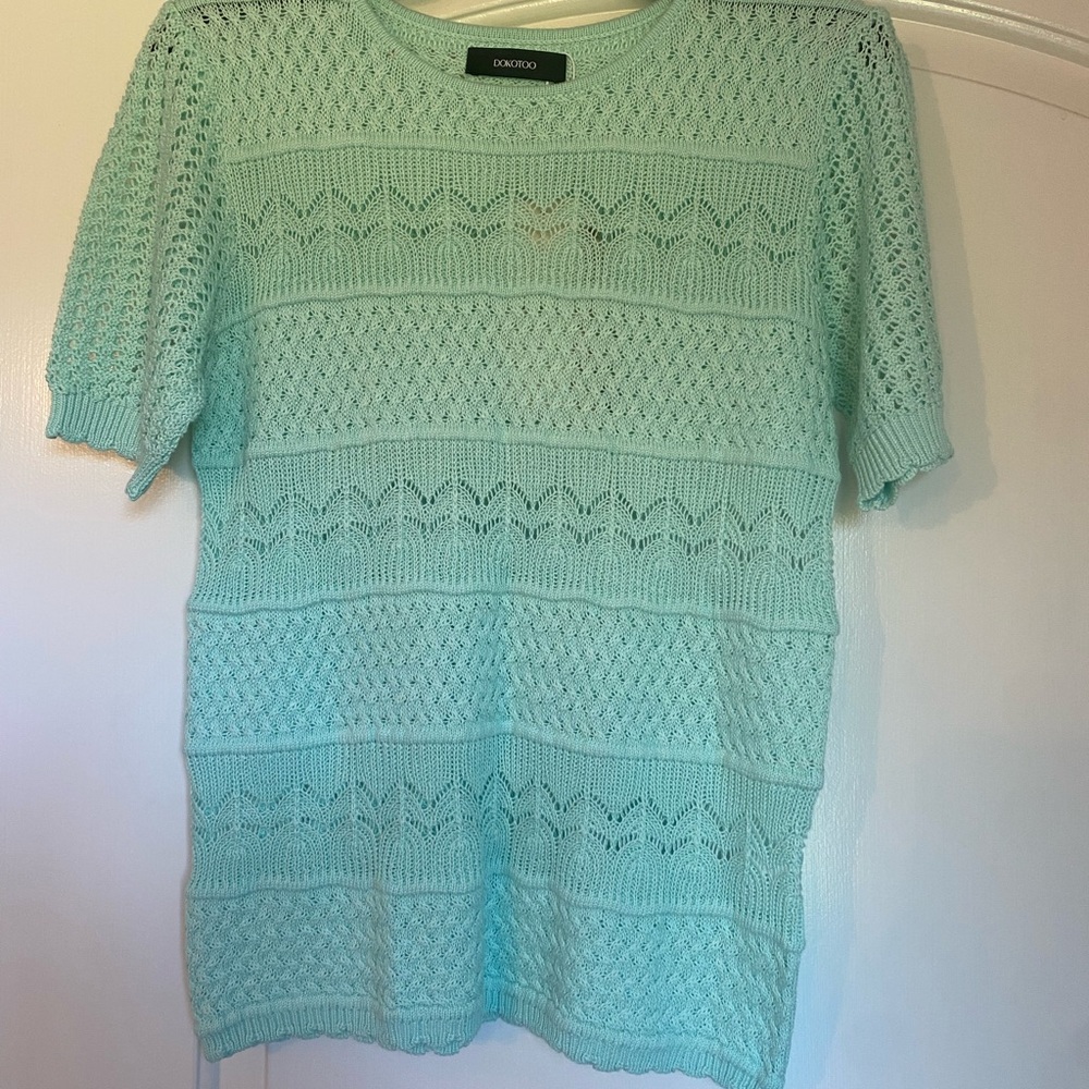 Chic Mint Green Knit Sweater